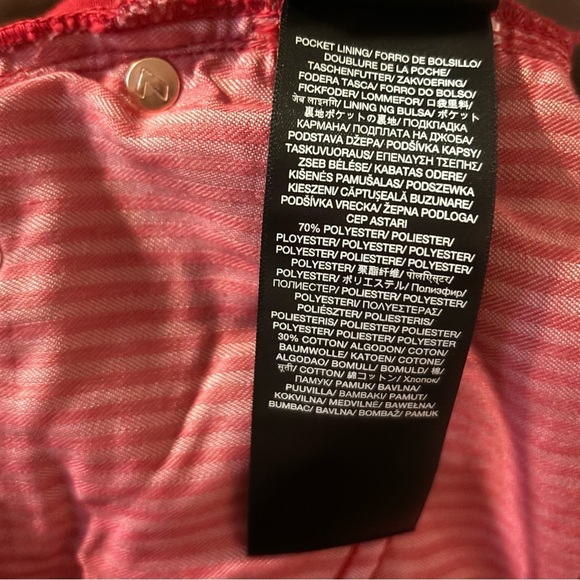 7 For All Mankind Women's Red Distressed Straight-Leg Jeans Size 29 - Picture 11 of 11